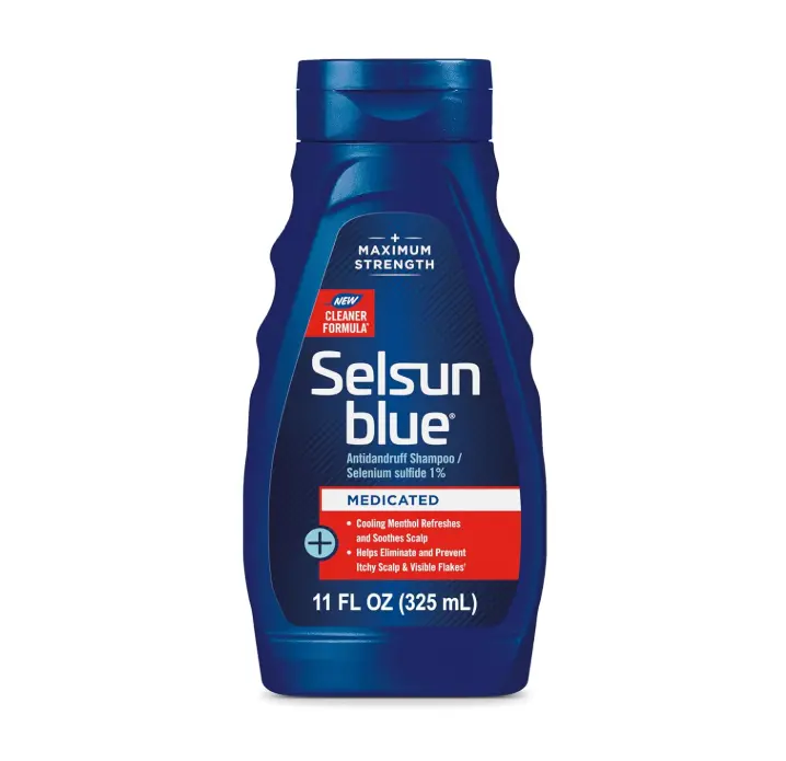 Selsun Blue Medicated Antidandruff Shampoo, Maximum Strength Scalp Treatment With Selenium Sulfide, 11 fl. oz.