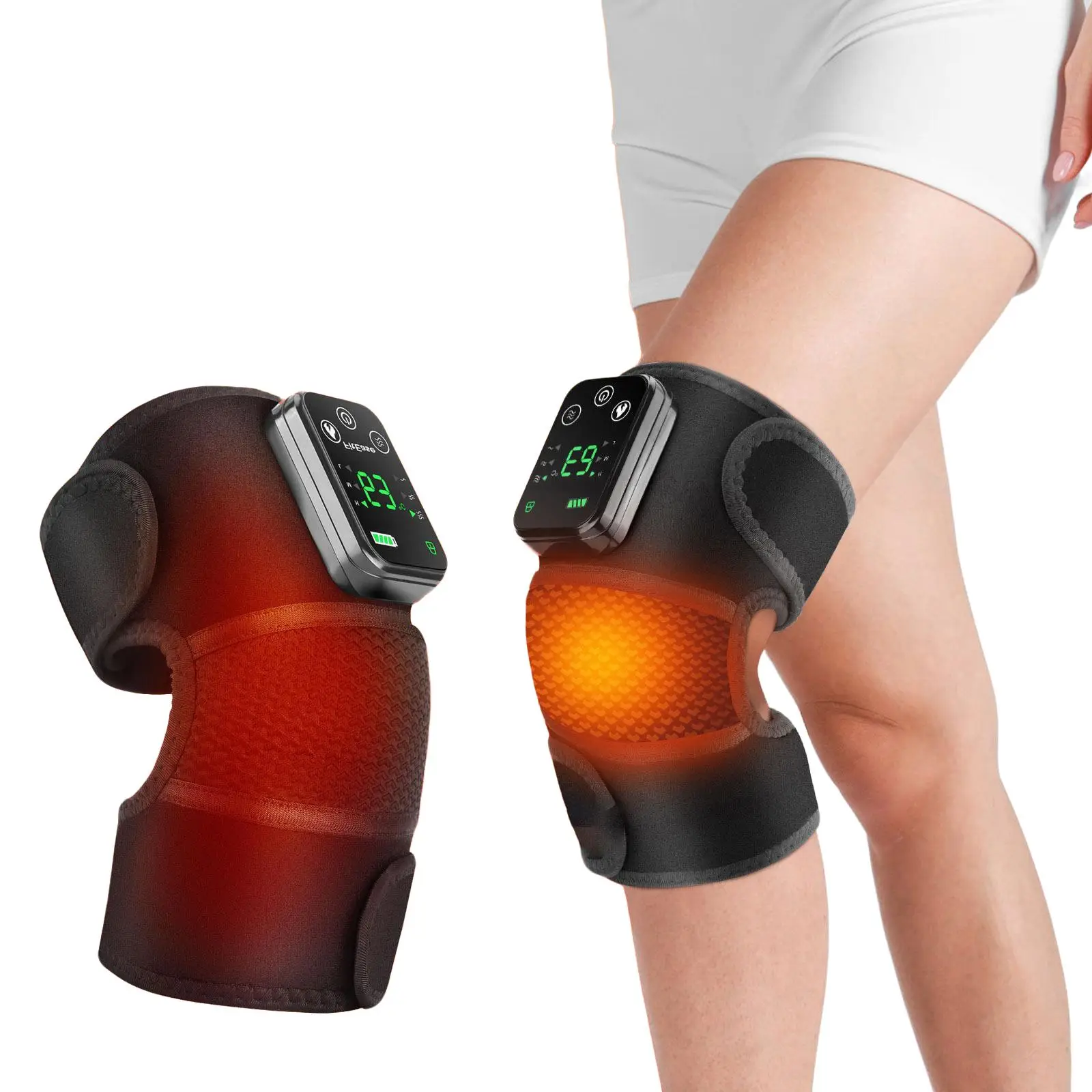Heated Vibration Knee Massager Intelligent Knee Shoulder Pad Hot Compress USB Charging Pad, New Year & Winter Gift, Christmas Gift, Stocking Fillers,