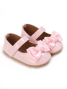 Comfortable Breathable Baby Shoes with Sweet Bow Princess Style Casual Shoes for 0-1 Year Olds Adorable Spring Footwear Baby Walking Shoes
