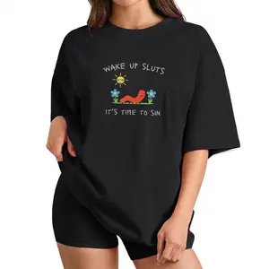 Funny Graphic Tee Women Oversized Sarcastic Quote Top Party Humor Gag Gift Novelty Shirt plusized S-6XL_KT0171