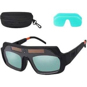 True Color Solar Auto Darkening Welding Goggles, Safety Protective Glasses with Storage Case