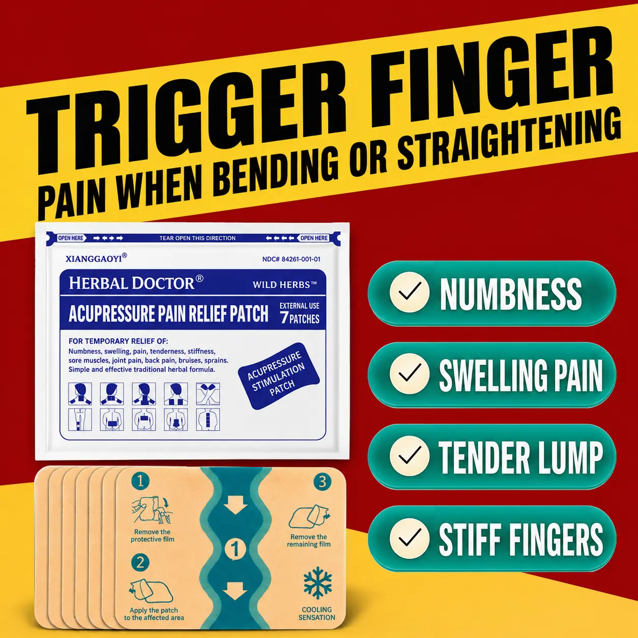 Buy 2, Get 3 — Specialized tendonitis patch cream for soothing finger and wrist pain/discomfort, improving tendon sheath strain; a regular home and work essential soothing patch