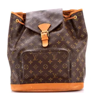 Pre-owned Louis Vuitton Canvas Coated Backpacks Vintage Montsouris Backpack Monogram Canvas GM by Rebag