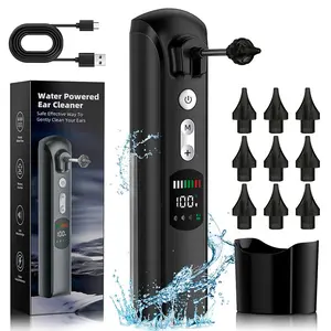 Water Flosser for Earwax Removal, 1 Box 3 Mode Electric Ear Cleaner with Replacement Heads, Portable Waterproof Ear Wax Removal Tool for Adults, Ear Irrigation System