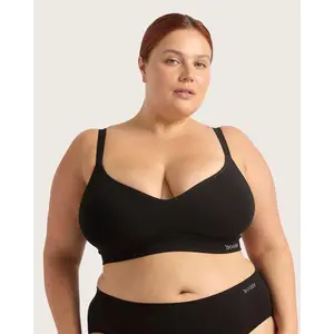 Wireless Full Bust T-Shirt Bra - Black