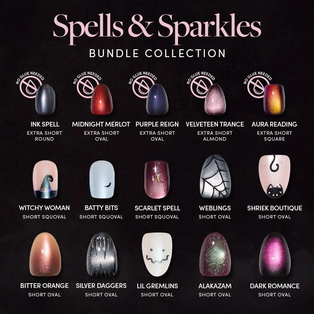Glamnetic Spells & Sparkles Press-On Nail Bundle Collection - Multiple Bundle Options