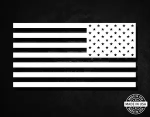 Reversed American Flag Decal, Vinyl Die Cut Sticker, 100% Made In USA