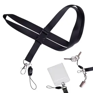 Personalized Lanyard with Name Tag, Custom Polyester Fiber Design, Solid Color Badge Holder for Office School Use