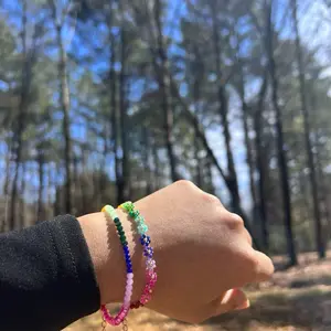 Rainbow Daisy Stack Bracelet Set - Colorful Beaded Jewelry for Women - Perfect for Everyday Wear & Gifts