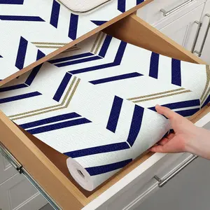Stripe Shelf Liner for Kitchen Cabinets Non-Adhesive and Non-Slip Drawer Liners Cabinet Liner   Grip Shelf Drawer Liner for Dresser Cupboard Table Easy to Clean 12IN x 10FT