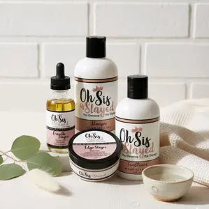 Oh Sis Is Slayed Collection  Hemp Seed Shampoo and conditioner,  Growth Slayer(growth oil) and Edge Slayer(edge control)