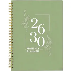 2026-2030 Monthly Planner/Calendar, Office Stationery Supplies, 5-Year Monthly Planner, Green Sage-Themed Notebook, Yearly and Monthly Calendar Planning, Monthly Tabs, 60-Month Calendar, 5.5 x 8.3 inches, 71 Sheets/142 Pages Thick Paper