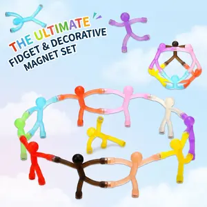 10PCS Magnetic Men | Super Strong Dual Magnets | STEM Fridge Magnets | Stress Relief Fidget Toy Gift for Kids & Adults