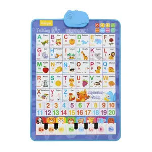 Spanish-English Bilingual 27-Letter Sound Book, Children's Early Education Alphabet and Word Learning Machine, Electronic Educational Digital Device