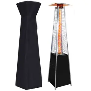 Patio Heater 48,000 BTU Outdoor Heaters for Patio Propane with Detachable Wheels, Protective Cover, Outdoor Terrace Garden Poolsid Commercial Residential   WL