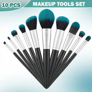 10pcs Makeup Brush Set, Face Makeup Brushes, Soft and Gentle on the Skin, Portable Makeup Tools for Beginners