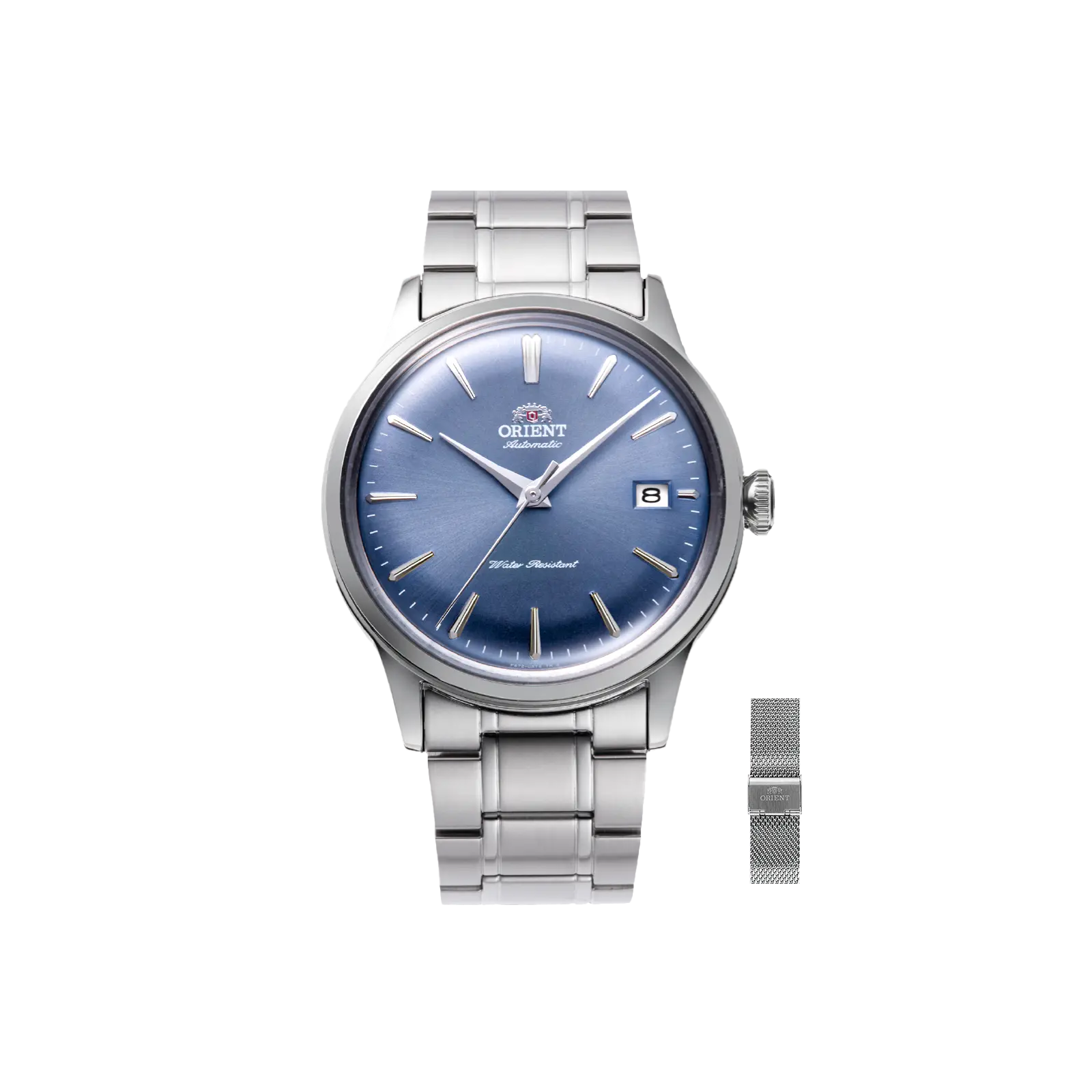 Orient Bambino Version 7 Unisex Automatic Dress Watch - 38mm Elegant Round Dial, Casual Business Wristwatch, Everyday Wear Stainless Steel Watch with Extra Mesh Strap, RA-AC0M10L30B-UM00F112J0