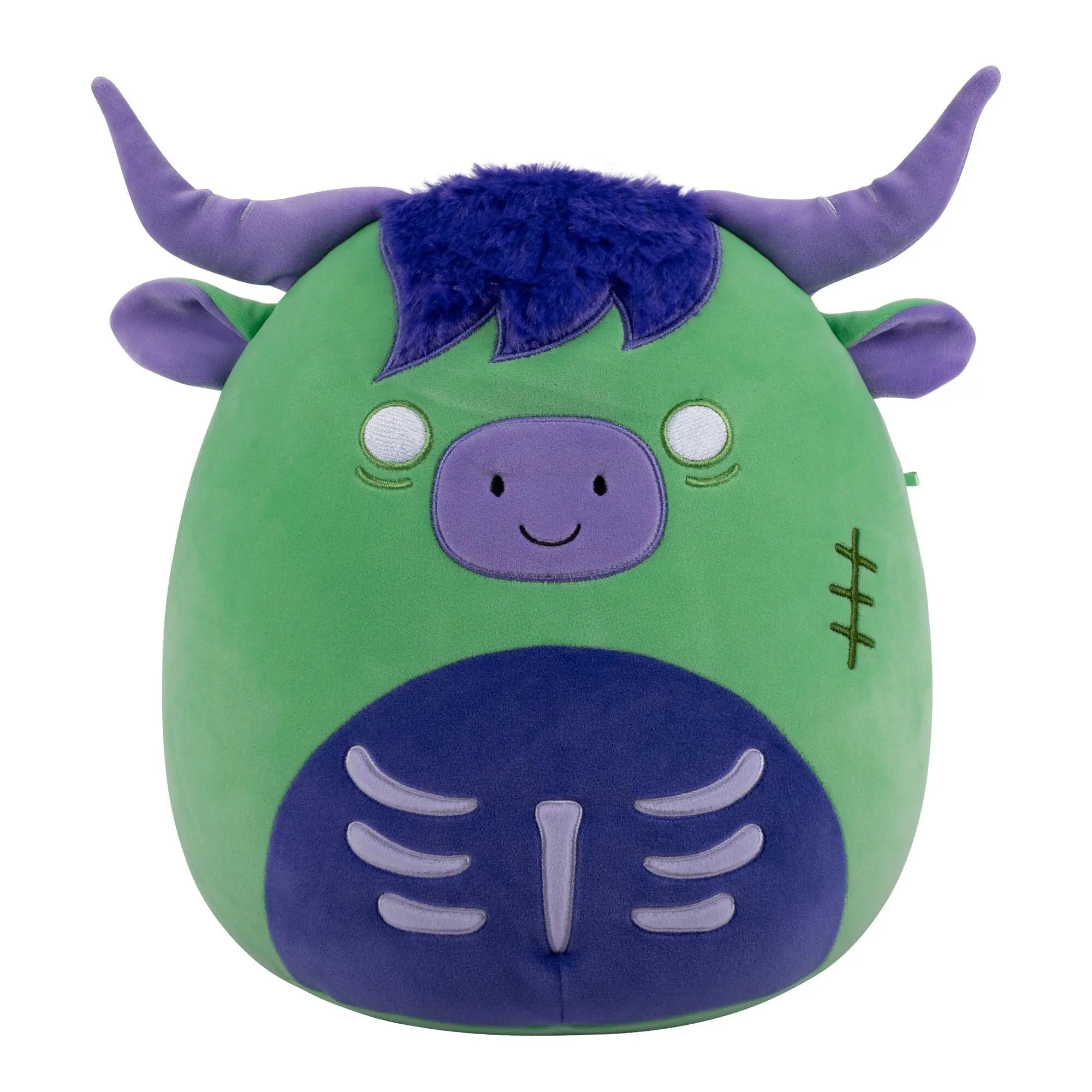 Squishmallows 12-Inch Calton the Zombie Highland Cow Plush