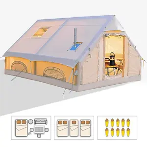 Inflatable  for Camping,Easy Setup  for Camping Portable Large Inflatable Camping  with Hand Pump,Inflatable tent camping  2 Self-Supporting Four-Season Glamping  family  campingtent