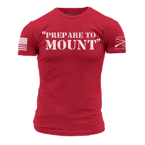 Prepare To Mount T-Shirt - Red