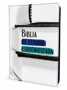 BIBLIA DE ESTUDIO ESQUEMATIZADA RVR 1960 Tapa imitación cuero, canto plateado con indice.