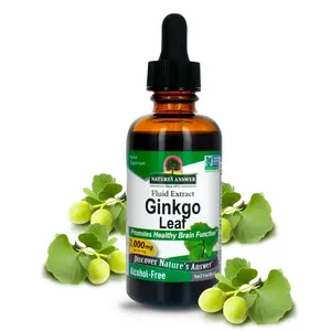 Nature's Answer Alcohol-Free Ginkgo Leaf 2000mg 2oz Extract - Promotes Healthy Brain Function, Stimulates Memory Mood & Concentration, Gluten-Free Kosher Certified No Preservatives - Natural