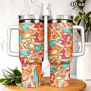 Fire Dragon Game Character  Tumbler 40oz, Retro Gaming Drinkware For Fans, Car Cup Portable, Everyday Hydration Gamer Gift Idea | 060426.R3054.ID00