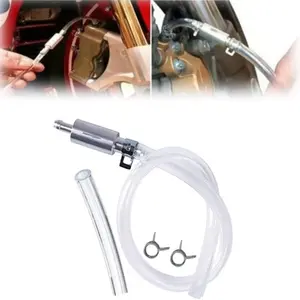 2025 Upgraded Universal Brake Fluid Bleeder Kit for Hydraulic Brake System, Soft Tube with Metal Clips,Brake Bleeder Hose,One Way Check Valve Tube Bleeding Tool Kit for Car Motorcyle Clutch