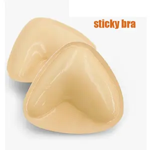 SNOWY Sticky Push Up Inserts-Double-Sided Adhesive Sticky Bra, Thickened Push-Up Breast Pads, Invisible Reusable Bra Inserts, Sweat & Water Resistant for Wedding Dresses，Invisible Sticky Bra
