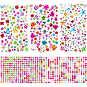 880 count  Rhinestones for Crafts - Self Adhesive   DIY Decorative  Stickers, Small Stickers for