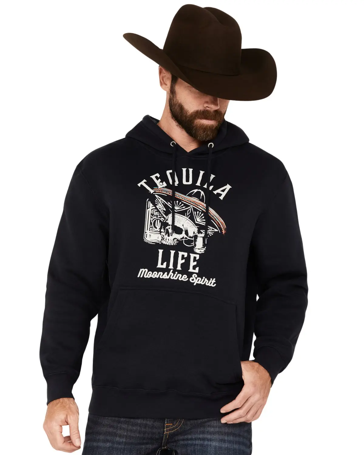 Moonshine Spirit Men's Spirit&Reg; Men'S Tequila Life Hooded Sweatshirt - Msfa23sw8-Nvy