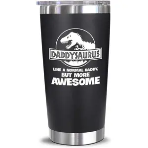 Daddysaurus Mug, Like A Normal Daddy But More Awesome, Funny Dinosaur Tumbler For Dad, Jurassic Inspired Gift, Gift For Father Day