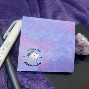 Crybaby Club Sticky Notes | Crying Possum Sticky Note, Dot Grid Sticky Notepad, Post It Memo Pad, Animal Sticky Note, Possum Office Supplies