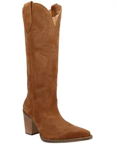 Dingo Women's Women'S Evita Suede Tall Western Boot Snip Toe - Di2253-Cml