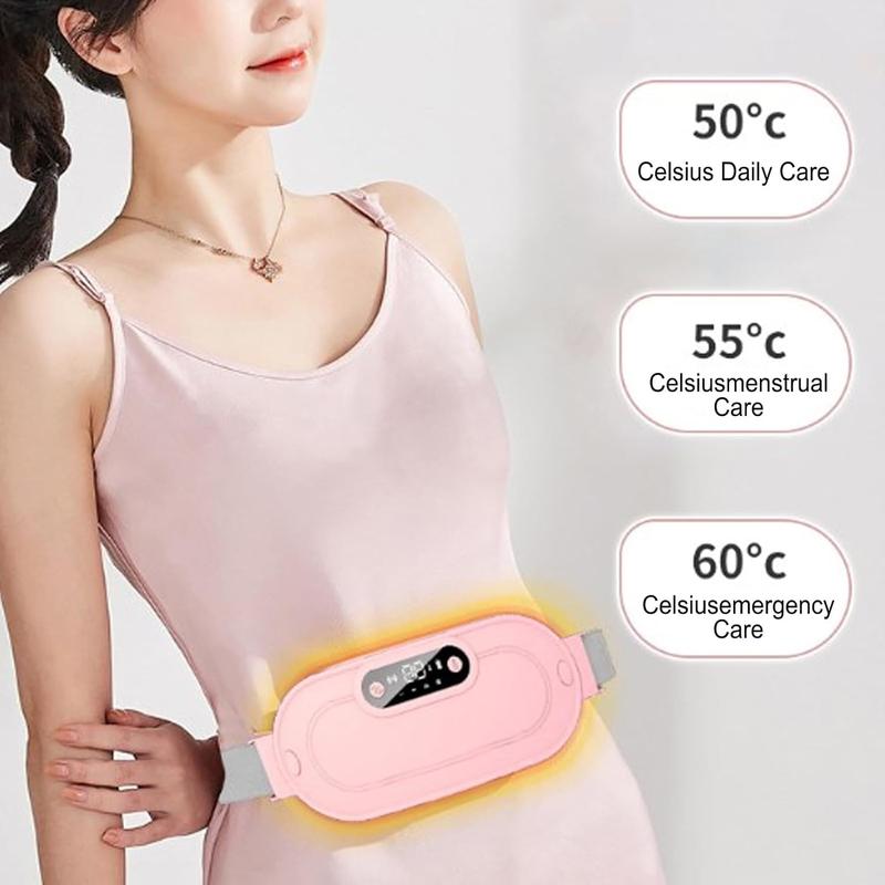 Portable Heating Pad, Heating Pads Automatic Shut Off Belly Wrap Adjustable Belt Pad Comfort Pink