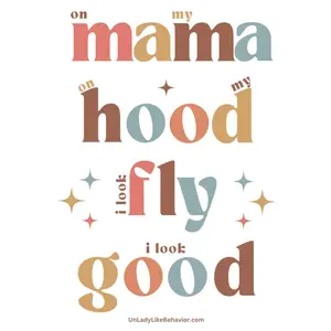 “On My Mama” Refrigerator Magnet