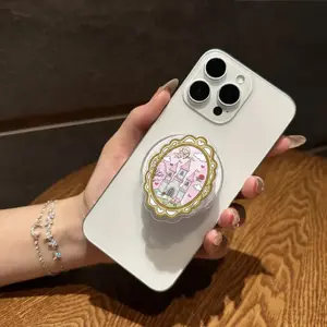Pink Fairytale Castle MagSafe Phone Grip – Princess Coquette Magnetic Pop Socket & Kickstand – Cute Fantasy Phone Accessory Gift