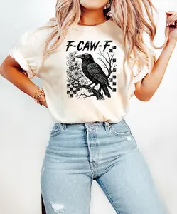 Funny Crow Shirt, F-Caw-F T-Shirt, Black Crow Sweatshirt, Raven Lover Gift, Funny Raven Sweater, Gothic Crow Tee, Colors T-Shirt