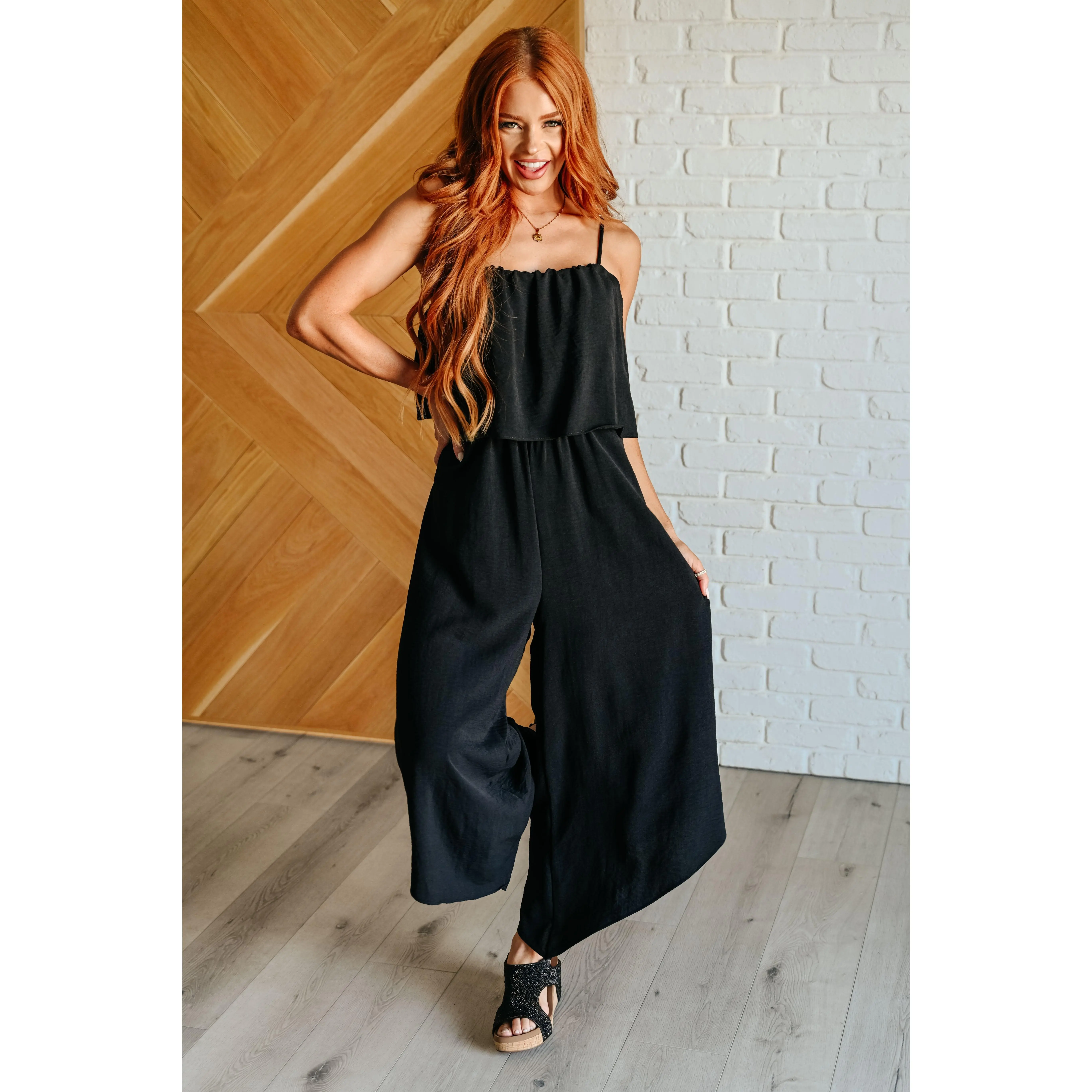 When All is Said and Done Spaghetti Strap Jumpsuit
