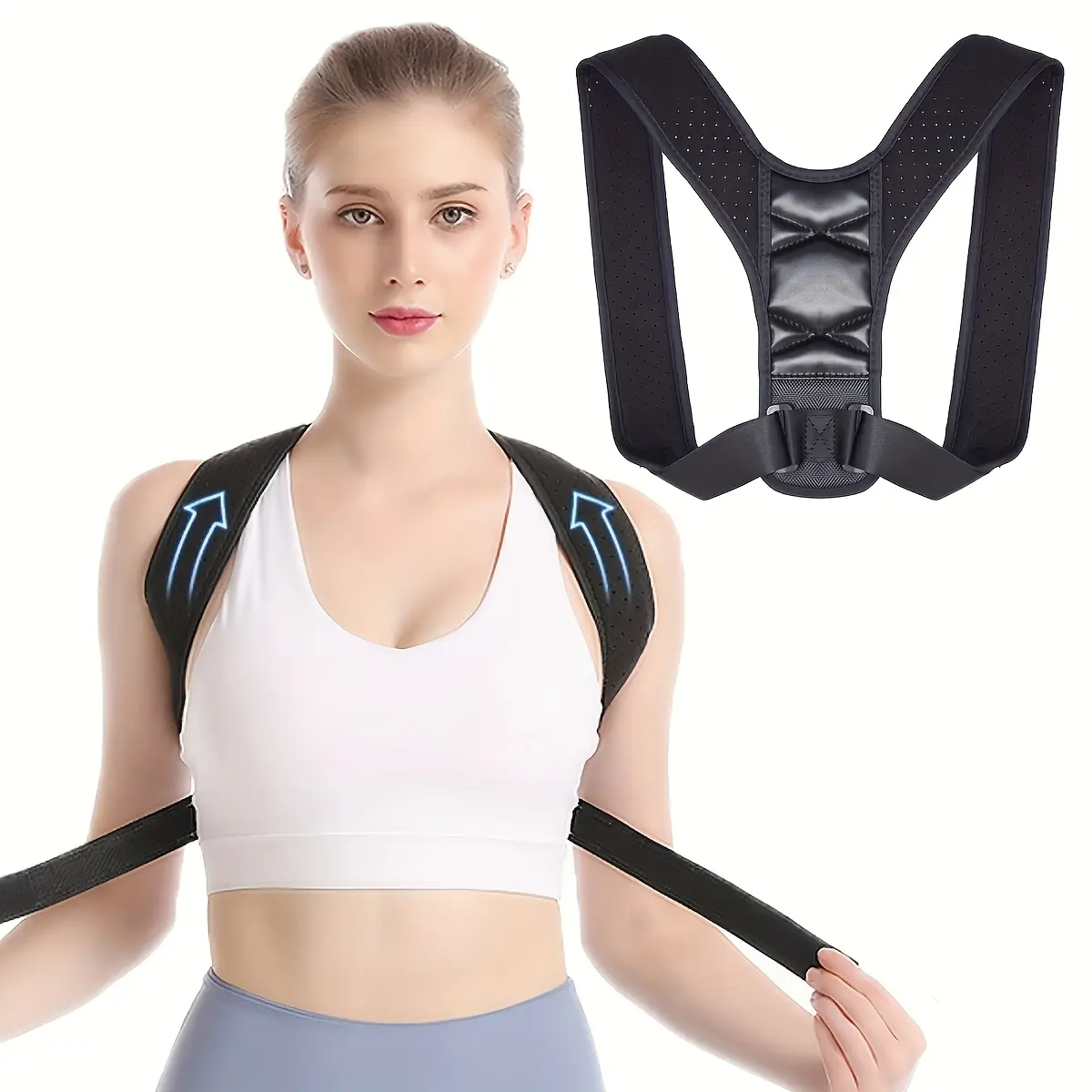 1 piece of posture support belt, adjustable, high-grade posture support belt, classic basic style, unisex, back support belt, posture-enhancing back brace