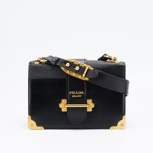 Pre-owned PRADA Calfskin Shoulder Bags Cahier Saffiano BGP207503