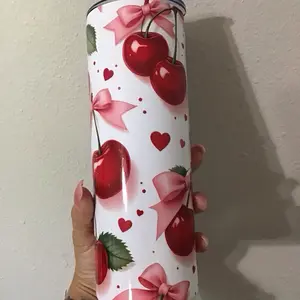 Cherry and bows 20oz sublimation tumbler