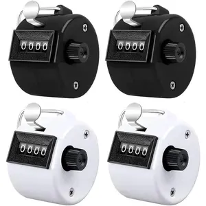 4-Digit Number Count Handheld Mechanical Counters Clickers Pitch Counter for Coaching Knitting People Lap Fishing Golf Toddler & Fidget, 6 colors you can choose
