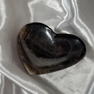 Mexican Chocolate Onyx Heart Shaped Bowl