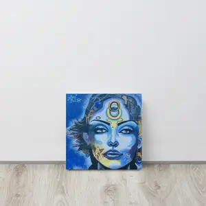 Techno Majesty Mural for Bushwick Collective Block Party 2023 Canvas Print - Matte Finish, Acid-Free, Fade-Resistant Artistic Wall Decor