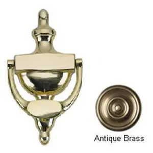 BRASS Accents  Traditional Door Knocker 8 in. Antique Brass