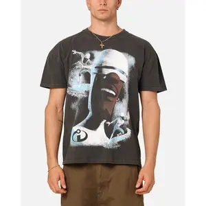 73Studio X Pixar Frozone Heavyweight T-Shirt Black Wash