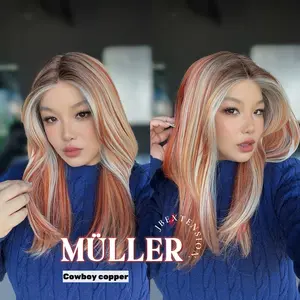 JBEXTENSION MULLER 22 Inches Women Pre-Cut Frontlace Glueless Wig MüLLER