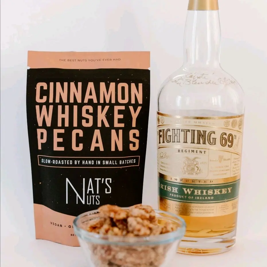 2 Packs Nats Nuts Cinnamon Whiskey Flavored Peanuts, Gourmet Snack for Casual Munching