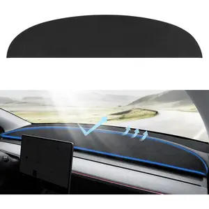 for Tesla Model 3 Y Dashboard Cover, Anti-Glare Suede Dashboard Pad Sun Protection Dash Mat Compatible with Tesla Model 3 2017-2023 and Model Y 2020-2025 Accessories